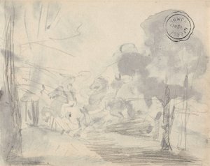 Claro con árboles de George Romney