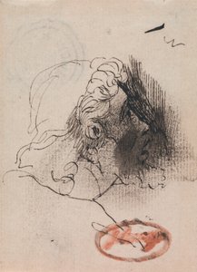 Cabeza de hombre de perfil de George Romney
