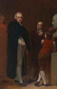 John Flaxman modelando el busto de William Hayley