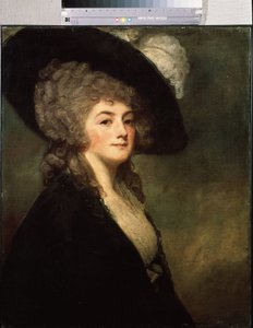 Retrato de la Sra. Harriet Greer (siglo XVIII). Pintura de George Romney (1734-1802), óleo sobre lienzo de George Romney