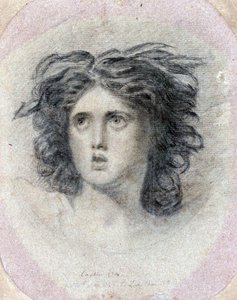 Retrato de Lady Emma Hamilton (de soltera Hart) de George Romney
