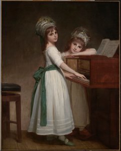 Retrato de María y Catalina, las hijas de Edward Thurlow, primer barón Thurlow de George Romney