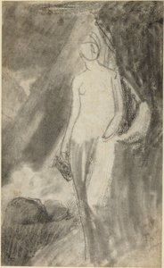 Estudio de retrato de una mujer de pie de George Romney