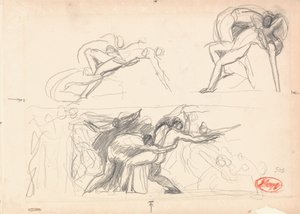 Posiblemente el infierno, Adán y Eva de George Romney