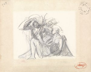 Mujer Reclinada y otras Figuras de George Romney