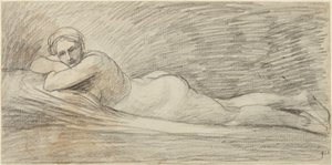 Desnudo femenino recostado de George Romney