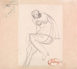 Desnudo femenino sentado, probablemente para «Susana y los ancianos» de George Romney