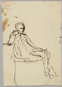 Figura masculina sentada, estudio de retrato