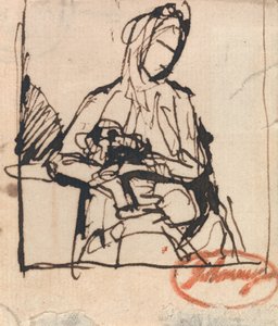 Mujer sentada: Posiblemente la Sra. Harris de George Romney