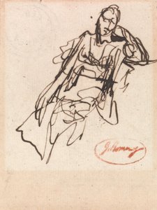 Mujer sentada, posiblemente la Sra. Hayley de George Romney