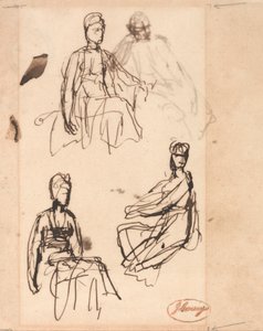 Mujer sentada: Tres estudios de George Romney