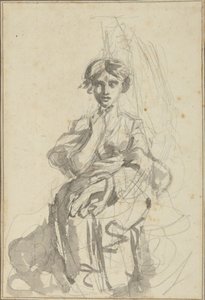 Figura femenina sentada de George Romney