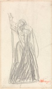 Figura de pie, probablemente para Lady Macbeth de George Romney