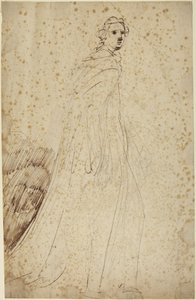 Mujer caminando, estudio de retrato de George Romney