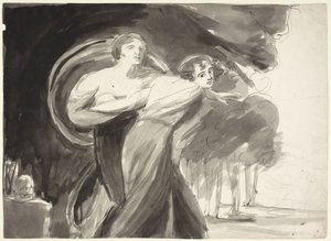 Estudio sobre la alegría y la melancolía de George Romney