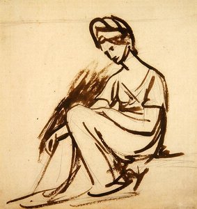 Estudio para un retrato de una dama, sentada
