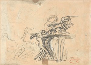 Estudio de los demonios para «La tentación de Cristo» de George Romney