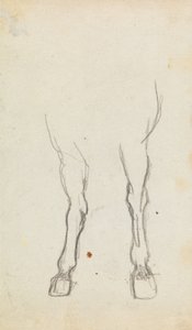 Estudio de las patas delanteras de un caballo de George Romney
