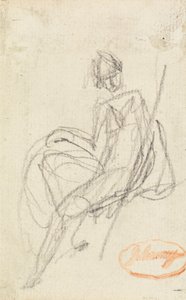 Estudio de una mujer sentada