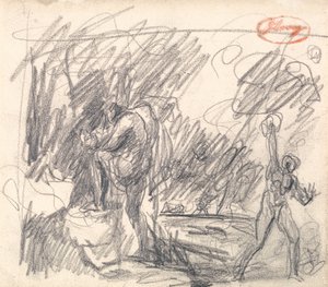 El abandono y rescate de Perdita de "El cuento de invierno" de George Romney