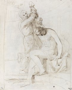 El baño de Betsabé de George Romney