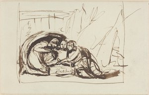 El joven Shakespeare, alimentado por la comedia y la tragedia de George Romney