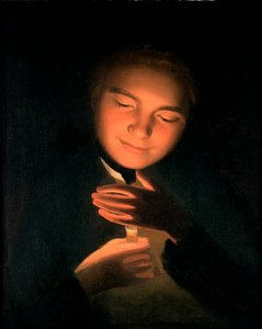 El hermano del artista James, sosteniendo una vela, 1761