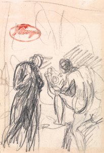 Dos figuras, con un desnudo masculino arrodillado de George Romney