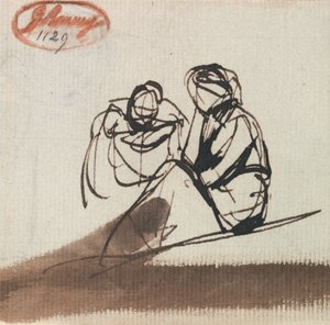 Dos figuras sentadas de George Romney