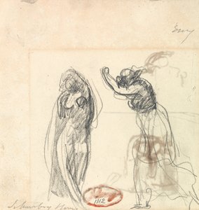 Dos bocetos de figura femenina de George Romney