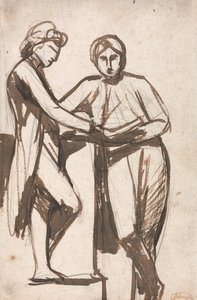 Dos jóvenes de pie de George Romney
