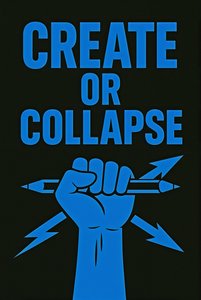 CREAR O COLAPSAR, 2025 (acrílico sobre lienzo)