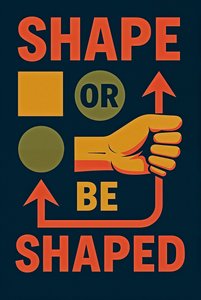 SHAPE OR BE SHAPED, 2025 (acrílico sobre lienzo)