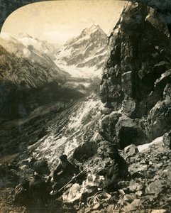 Monte Cook, y el glaciar y valle Hooker, Nueva Zelanda de George Rose