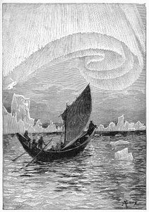 Ilustración de "La esfinge de hielo" de Julio Verne de George Roux