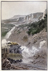 Era tan hermoso como el Parque Nacional de Wyoming (página 285) en “El Testamento de un Excéntrico” por Jules Verne