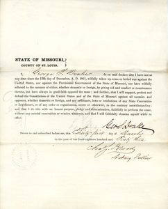 Juramento de lealtad de George S. Drake de Missouri, Condado de St. Louis