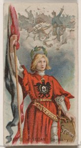 Batalla de Sedán, Alemania, de la serie Holidays N80 para cigarrillos Duke, 1890 de George S. Harris and Sons
