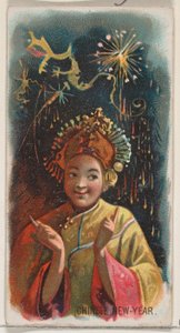 Año Nuevo Chino, de la serie Holidays N80 para cigarrillos de la marca Duke, 1890