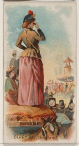 Día del Derby, Inglaterra, de la serie de vacaciones N80 para cigarrillos marca Duke, 1890 de George S. Harris and Sons
