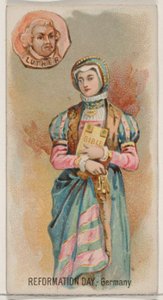 Día de la Reforma, Alemania, de la serie de vacaciones N80 para cigarrillos marca Duke, 1890 de George S. Harris and Sons