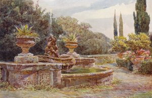 Jardines italianos: Villa Aldborandini (litografía en color)