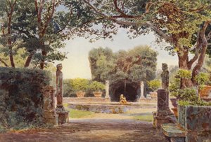 Jardines italianos: Villa Piatti, The Bay Walk (litografía en color)