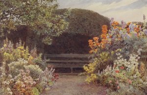 Ramscliffe, lirios naranjas y acónito de George Samuel Elgood
