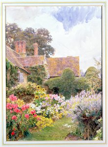 Los jardines de la casa solariega, Cleeve Prior, Worcestershire de George Samuel Elgood