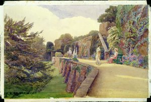 La Terraza en el Castillo de Berkeley, Gloucestershire de George Samuel Elgood