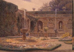 El jardín en Villa Cigogna Mozzoni de George Samuel Elgood