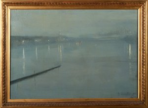 Dordrecht, Países Bajos, de noche de George Sauter