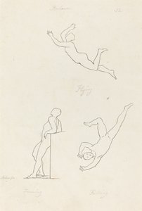 Inclinado, volando y cayendo de George Scharf after John Flaxman