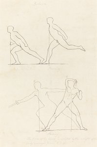 Preparándose para Correr; Corriendo; Golpeando de George Scharf after John Flaxman